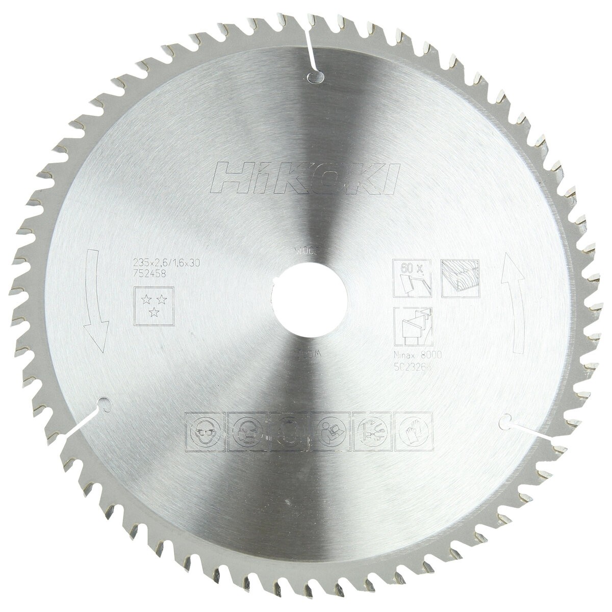 Hoja de sierra TCT madera 235x30 Z60 diente alterno