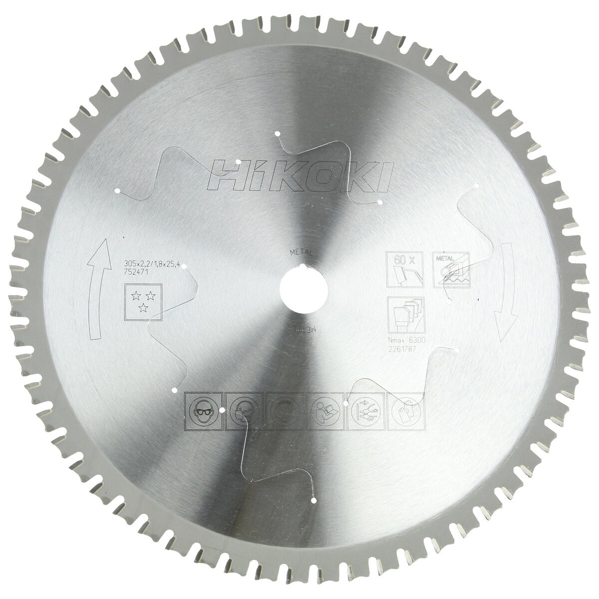 Hoja de sierra TCT 305x25,4 Z60 diente plano biselado / diente plano