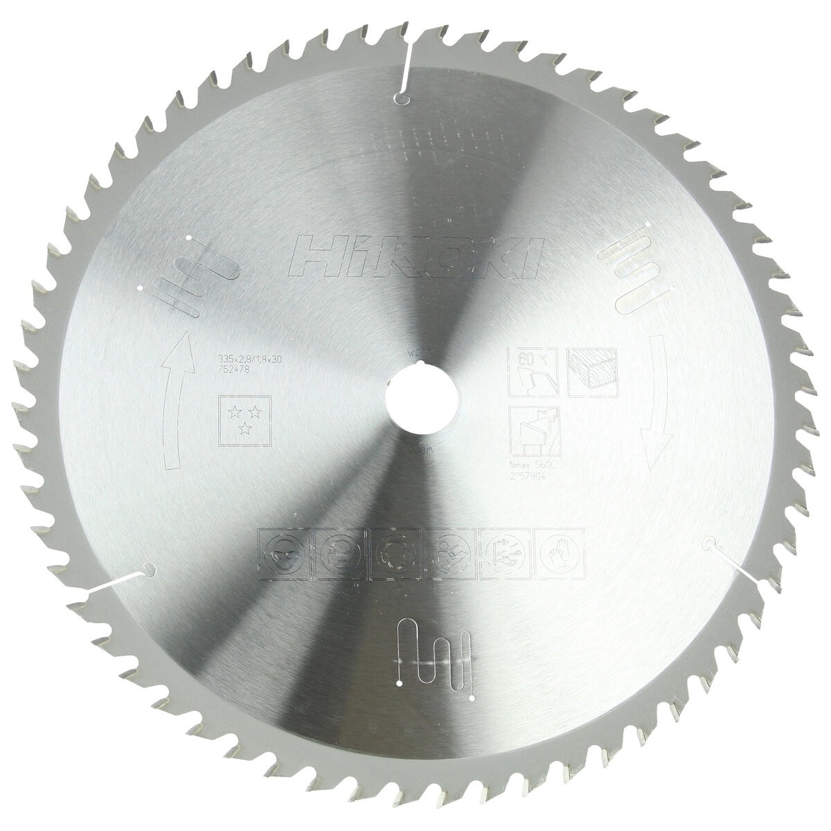 Hoja de sierra TCT madera 335x30xZ60 dientes alternos