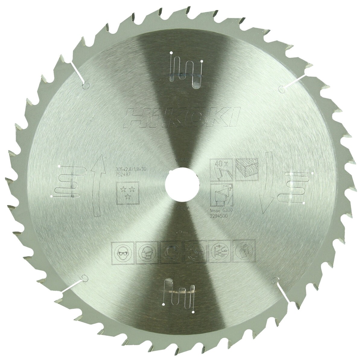 Hoja de sierra TCT madera 305x30 Z40 diente alterno