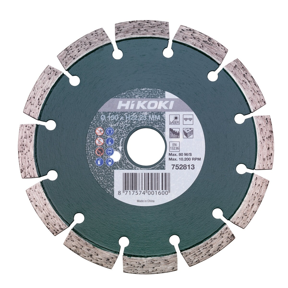 Disco diamantado 150x10,0x22,23 mm láser universal