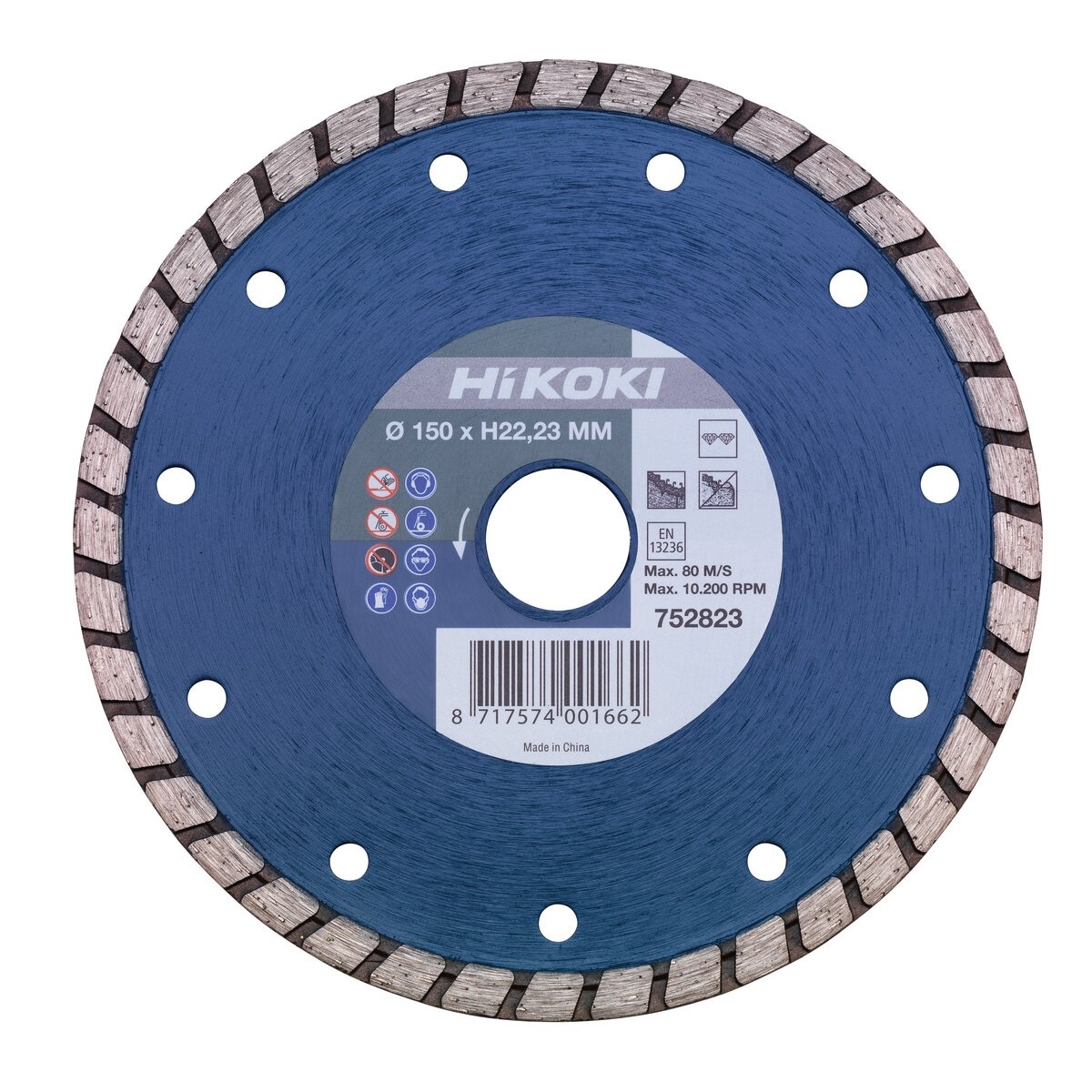 Disco de cortar de diamante 150x22,2x6 mm, Turbo plano