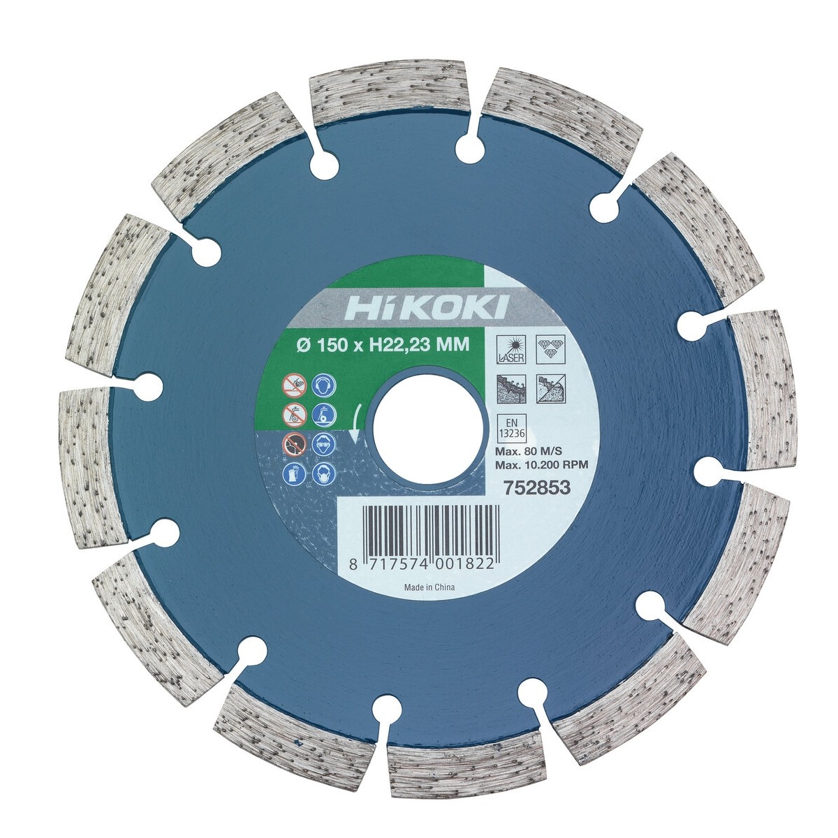 Disco diamantado 150x10,0x22,23 mm láser de hormigón