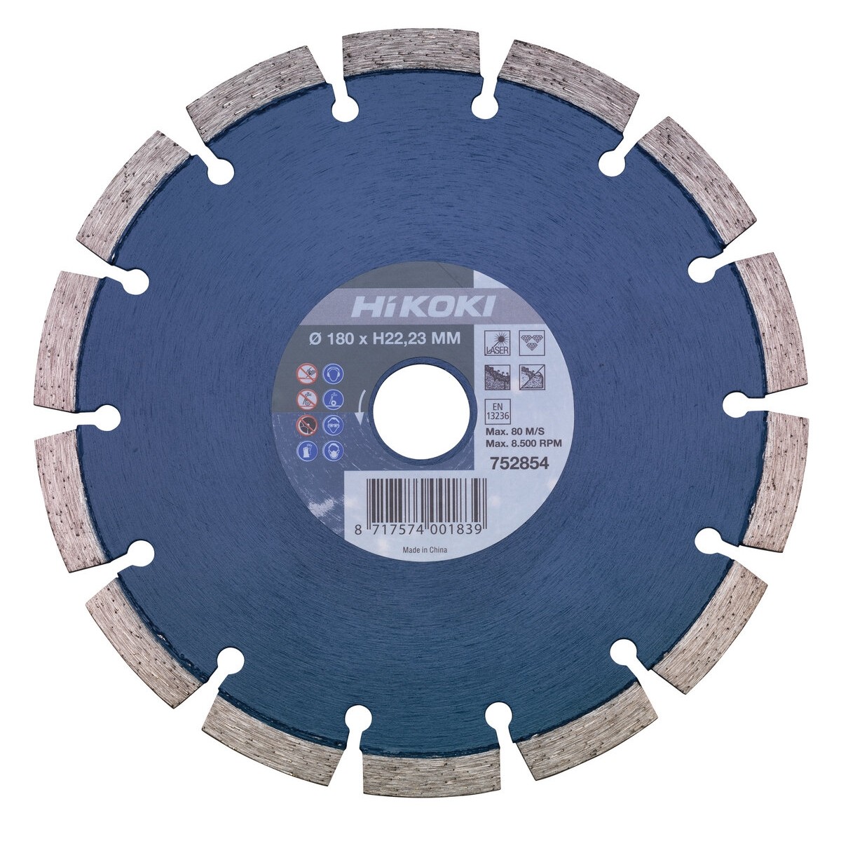 Disco diamantado 180x10,0x22,23 mm láser de hormigón