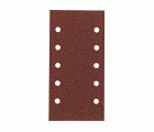 10 hojas de lijar 115x230 mm P240, enganche con tejido autoadherente, rojo