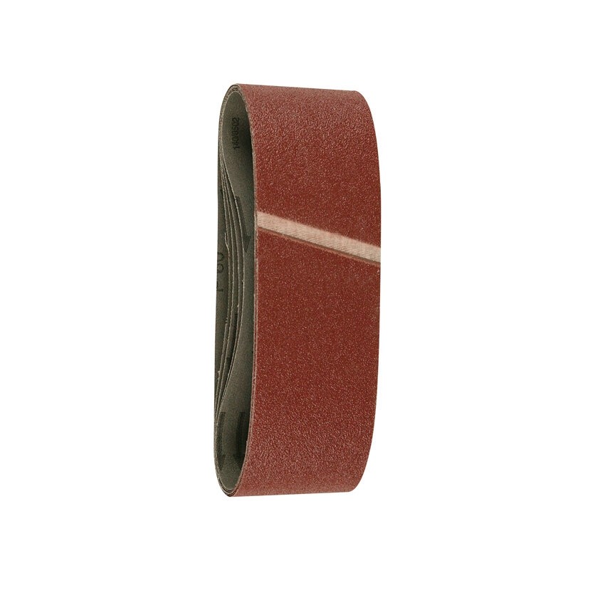 5 bandas de cinta abrasiva 76x533 mm P120, rojo