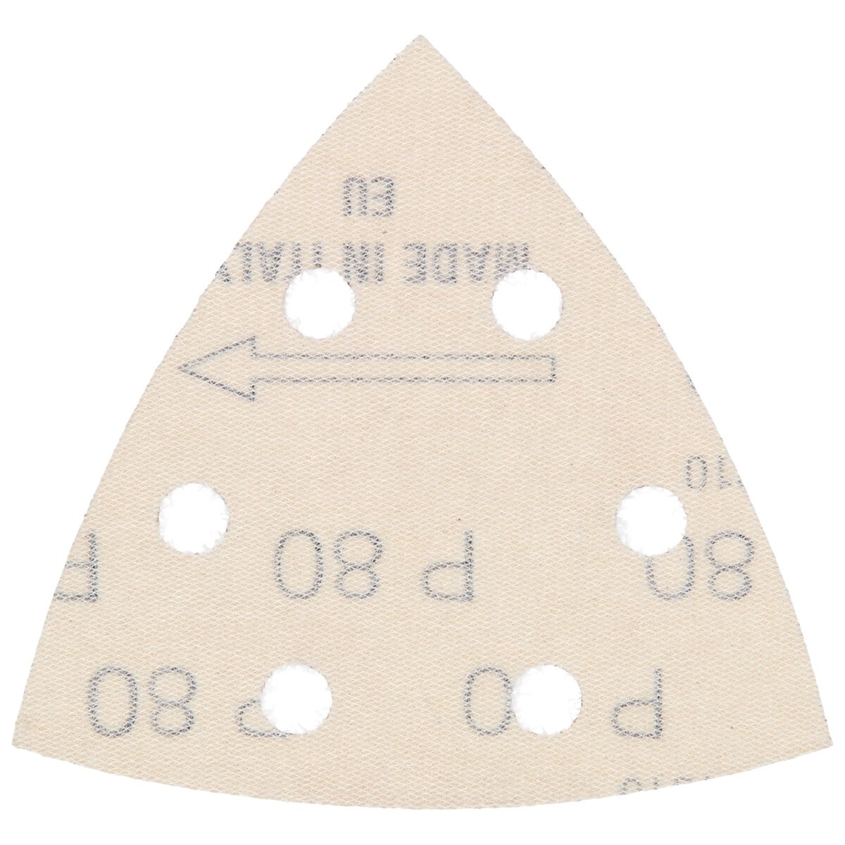 10 hojas de lijar 94mm P80, enganche con tejido autoadherente, rojo