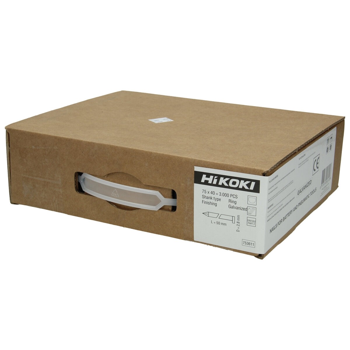 3000 clavos para estructuras 34° cabeza en D 2,8 x 50 mm, caña de anillo, MHD