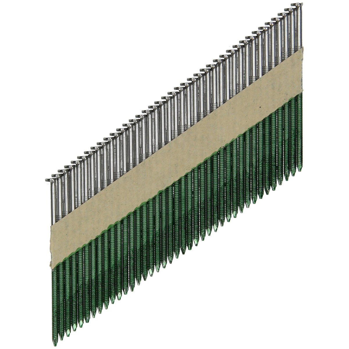 2500 clavos para estructuras 34° cabeza en D 2,8 x 75 mm, caña de anillo, brillo