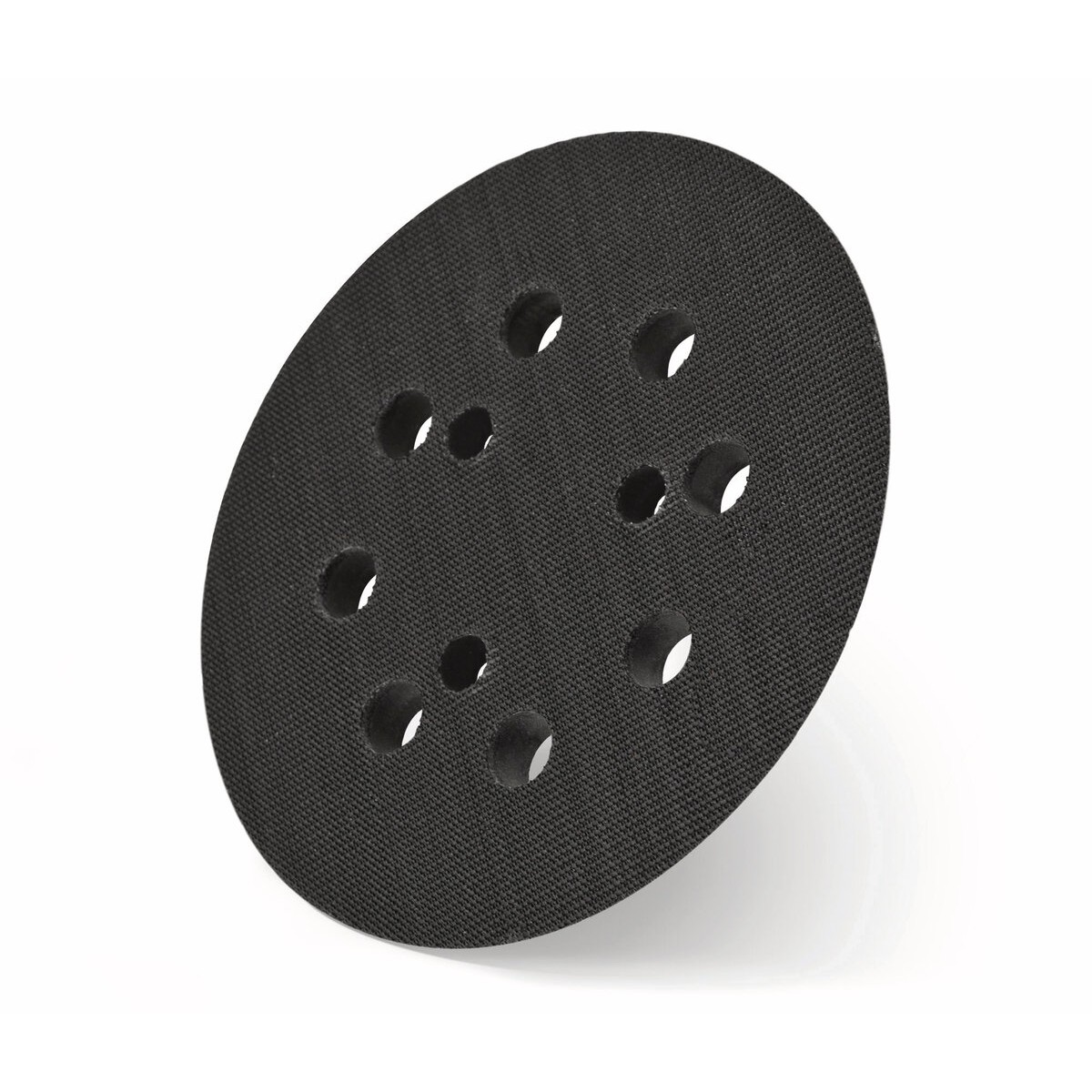 Plato soporte 150 mm, enganche con tejido autoadherente, 6 agujeros, 5/16