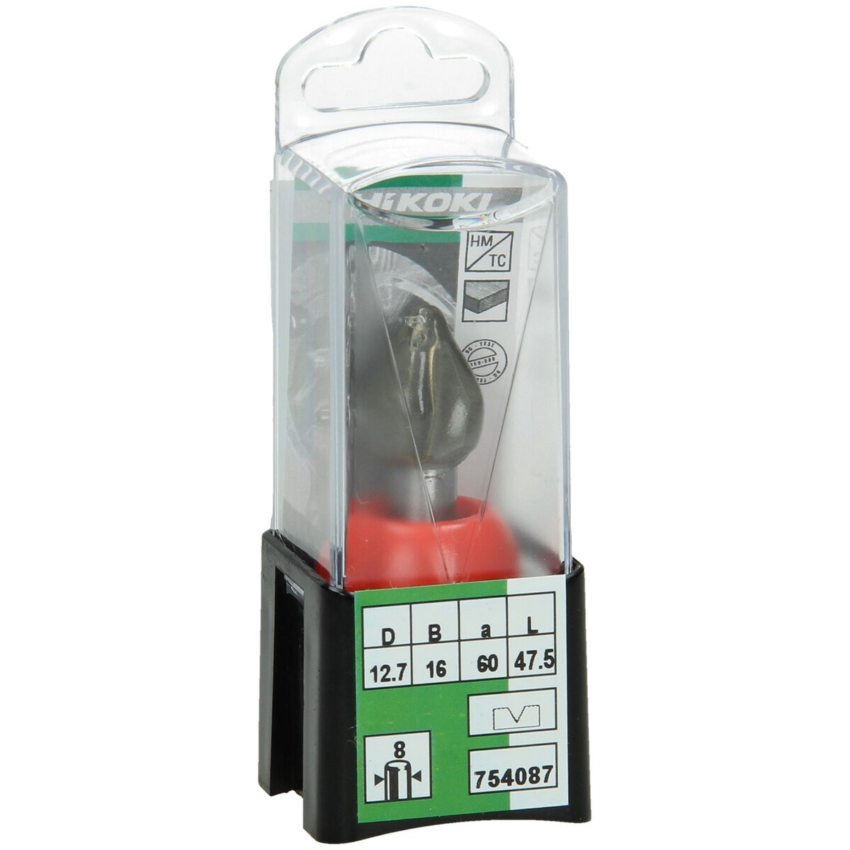 Broca de ranura en V 8 mm 12.7x47.5x60