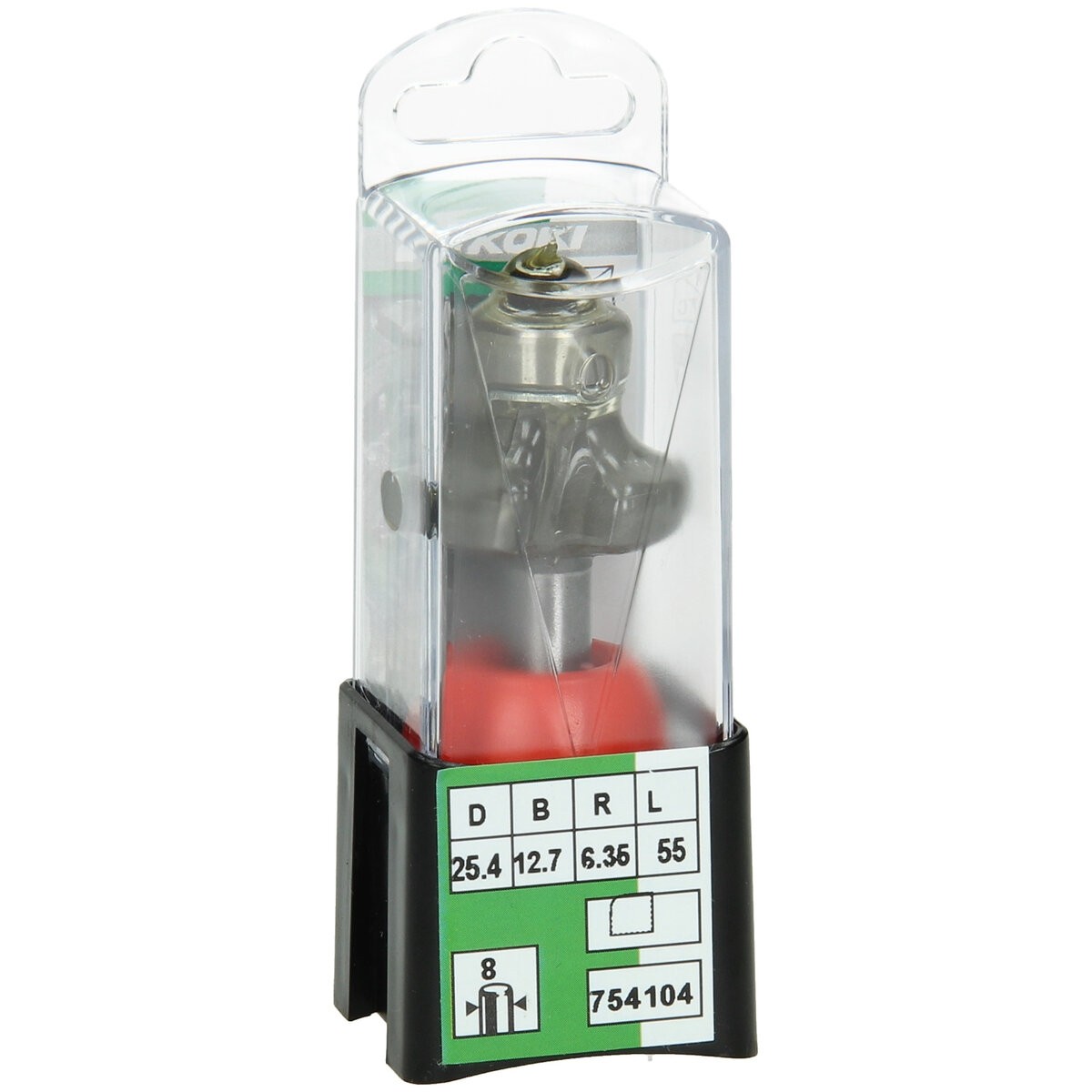 Fresa para redondear 8 mm con rodamiento de bolas 25.4x55x6.3