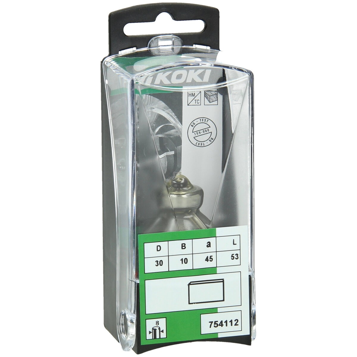 Fresa de corte en bisel de 8 mm tres estrías 30x53x45