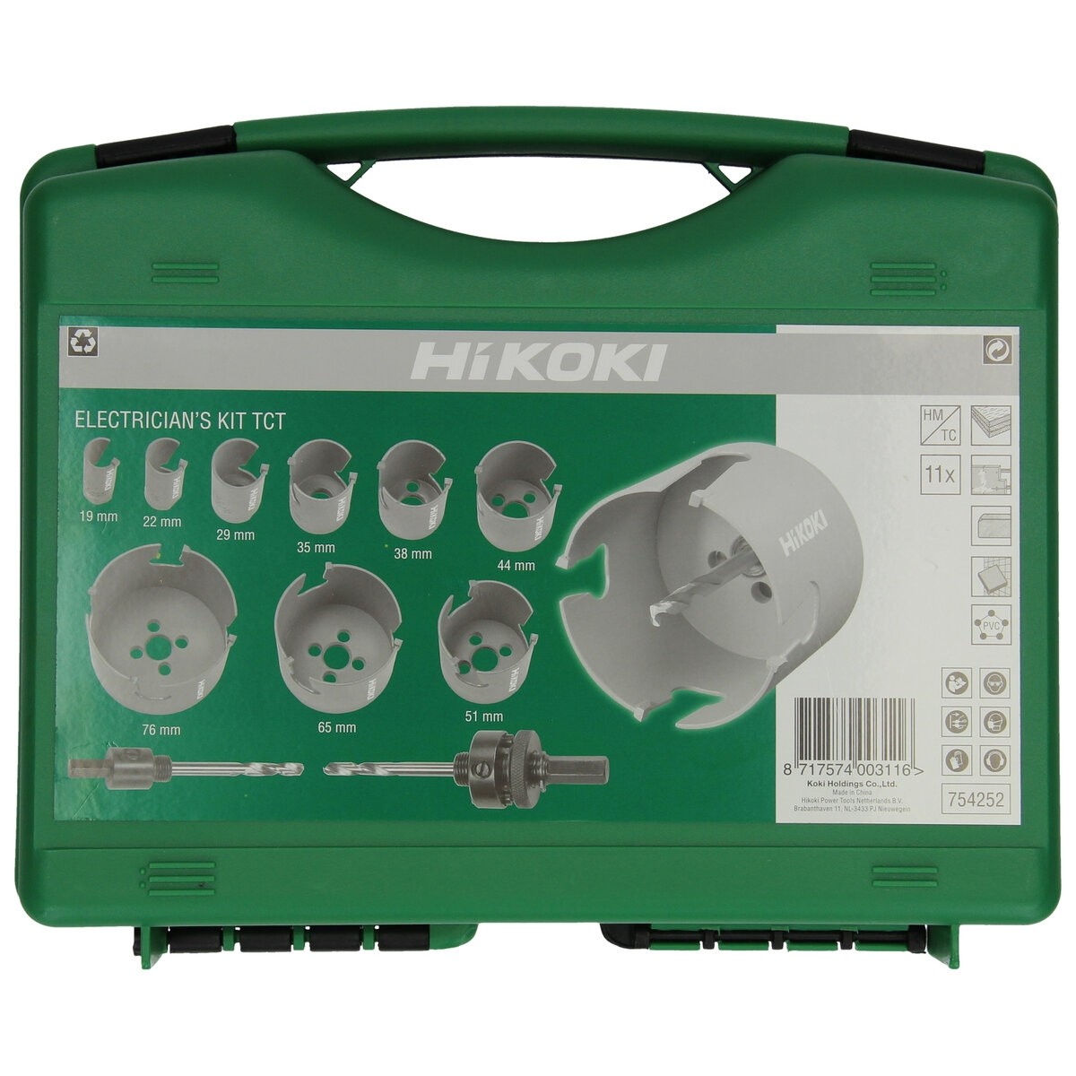 Juego de coronas Electrician, punta carburo (11 piezas)