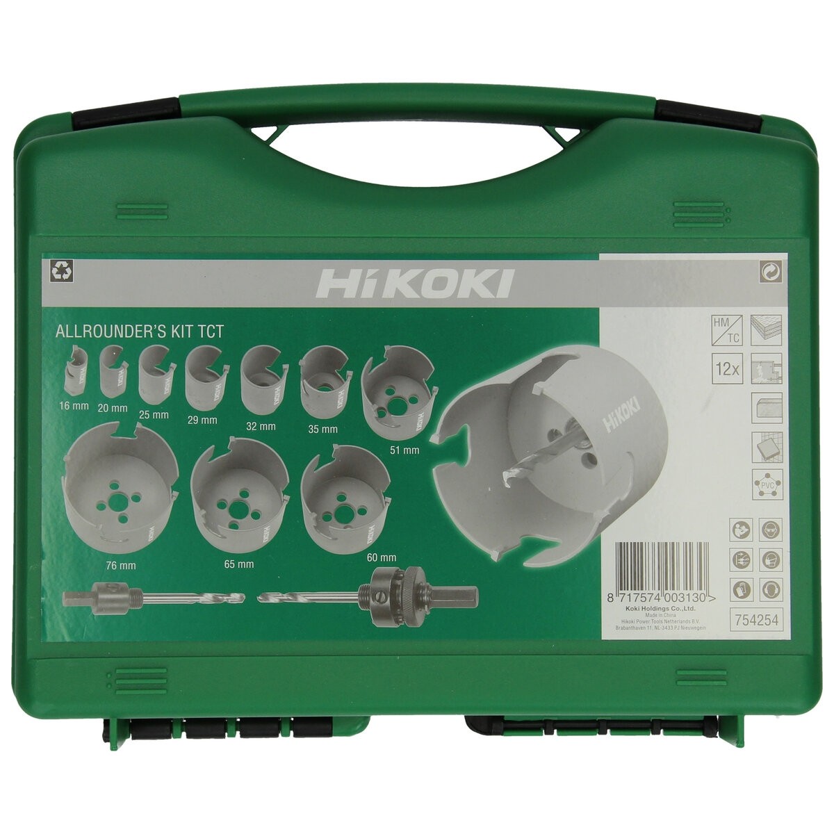 Juego de corona Alround, punta carburo (12 piezas)