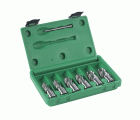 Juego de brocas huecas para metal HSS (7 piezas) 2x14/18/22x30 mm + expulsor