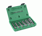 Juego de brocas huecas para metal HSS (7 piezas) 2x14/18/22x30 mm + expulsor