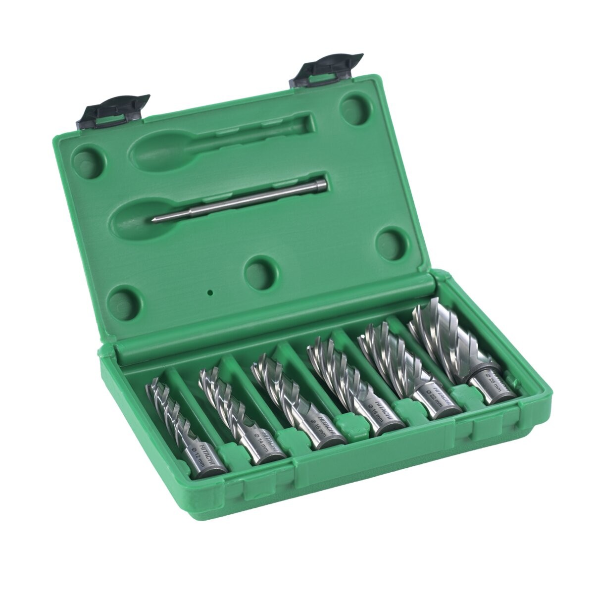 Juego de brocas huecas para metal HSS (7 piezas) 2x14/18/22x30 mm + expulsor