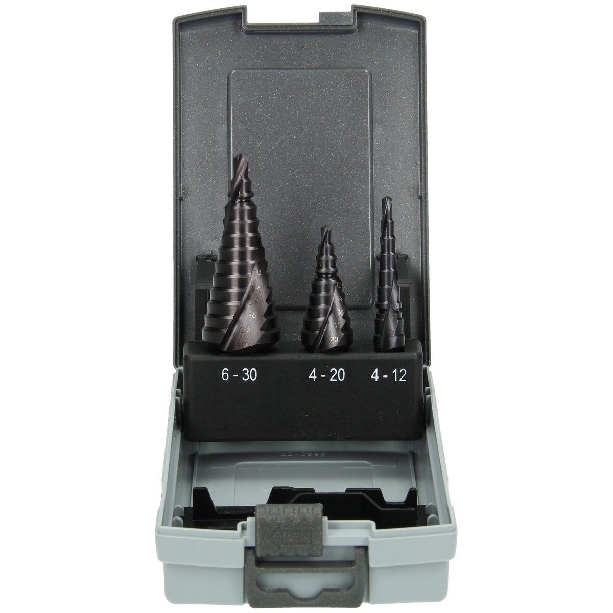 Juego de brocas escalonadas HSS TiAlN 3 piezas 4-12 / 4-20 / 6-30 mm