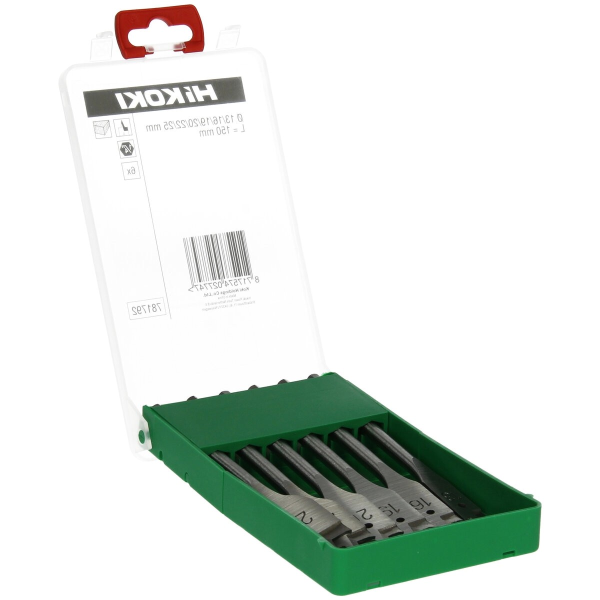 Juego de brocas de pala para madera (6 piezas) 13/16/19/20/22/25 x 150 mm