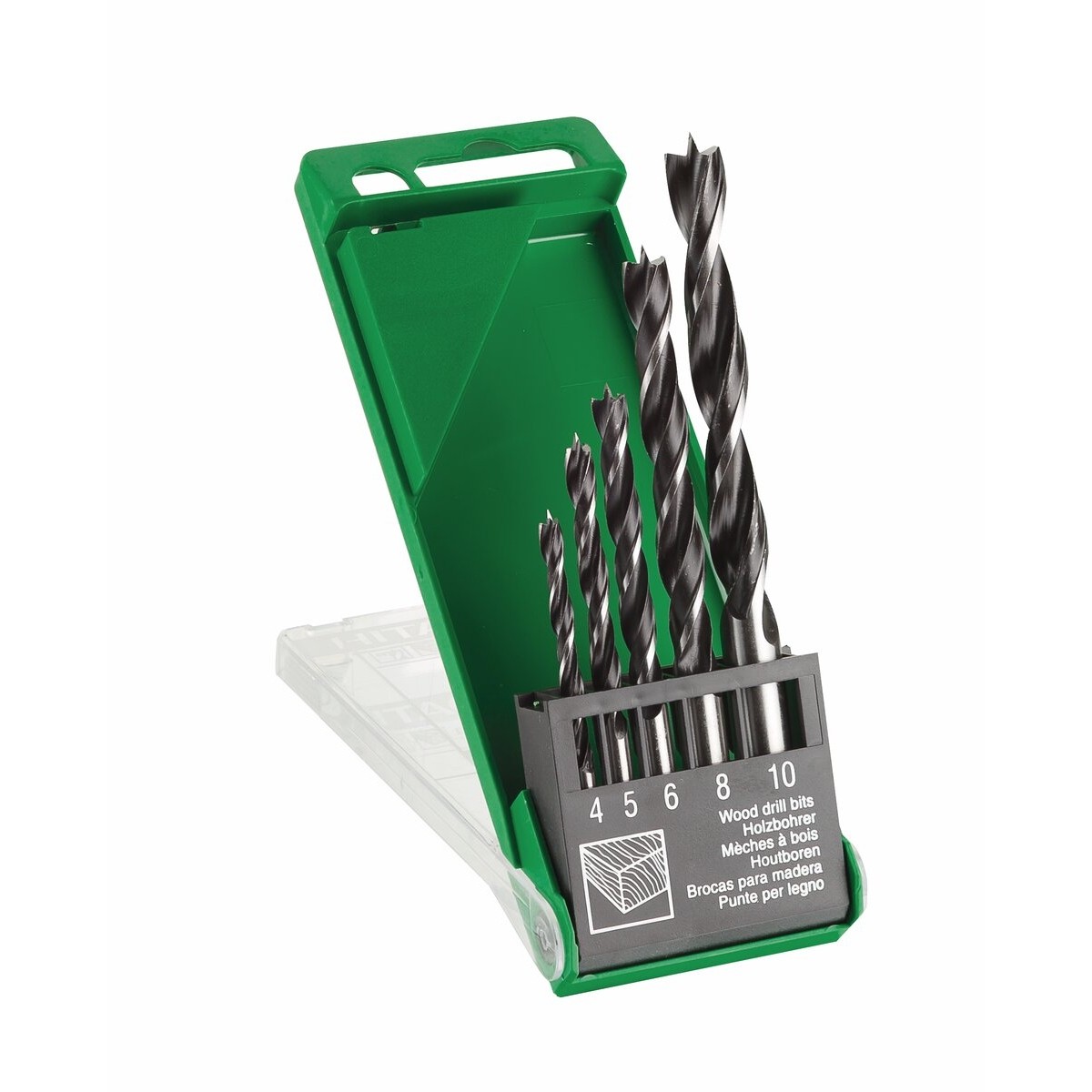 Juego de brocas de pala para madera de punta de espiga (5 piezas) 4/5/6/8/10 mm