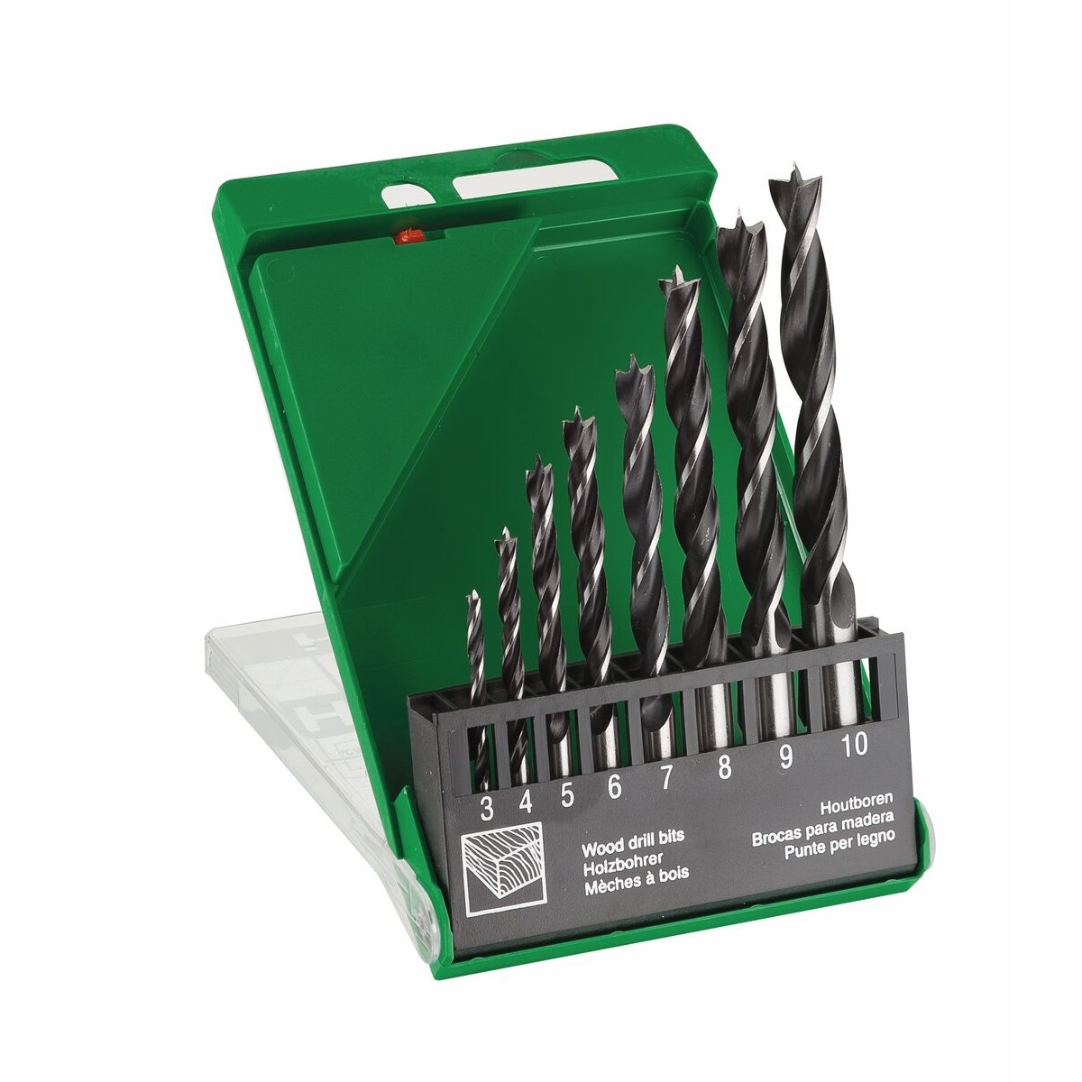 Juego de brocas de pala para madera de punta de espiga (8 piezas) 3/4/5/6/7/8/9/10 mm