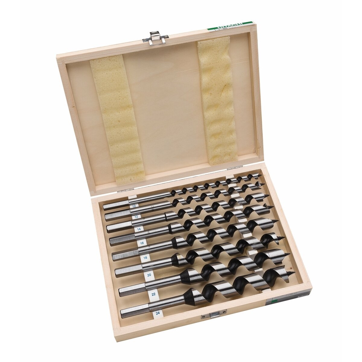 Cartucho de brocas de pala para madera 8 piezas (10/12/14/16/18/20/22/24 x 230 mm)