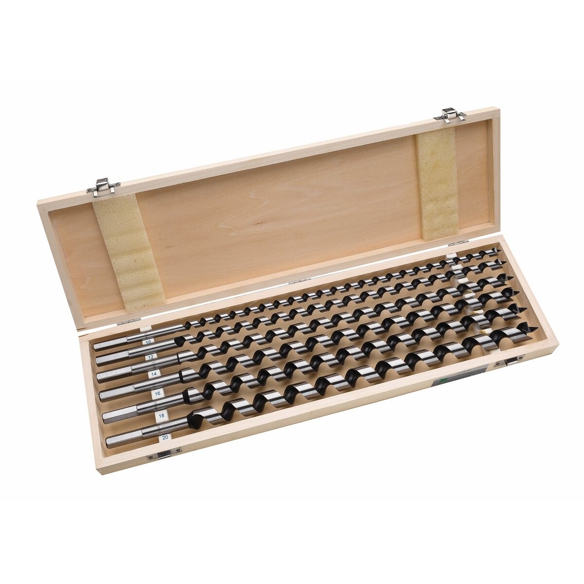 Cartucho de brocas de pala para madera 8 piezas (10/12/14/16/18/20/22/24 x 230 mm)