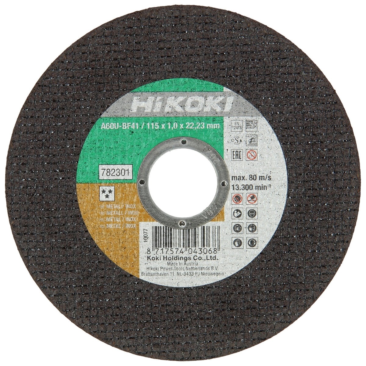 Disco de corte 115x1,0x22,23 mm plano brillante, Inox