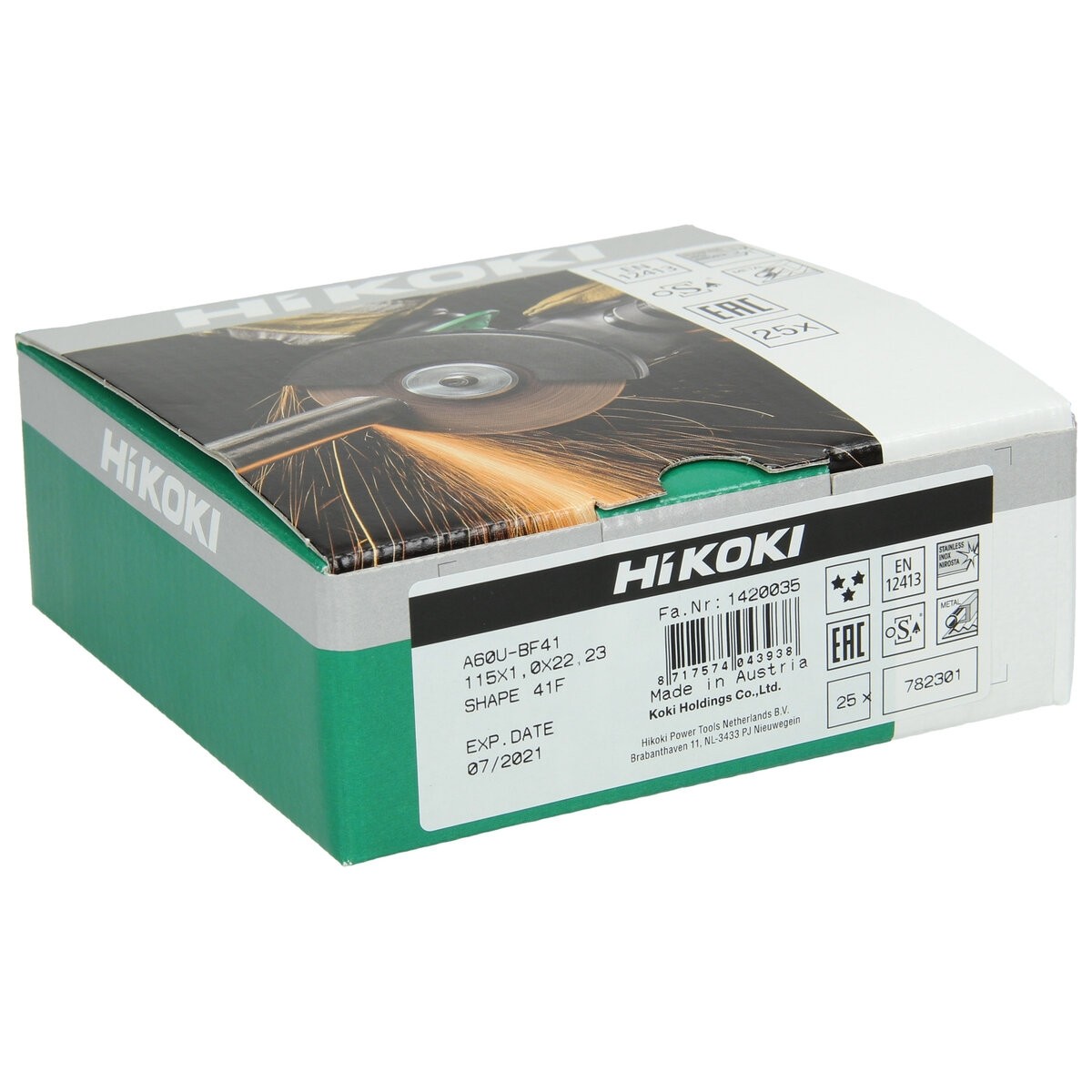 Disco de corte 115x1,0x22,23 mm plano brillante, Inox