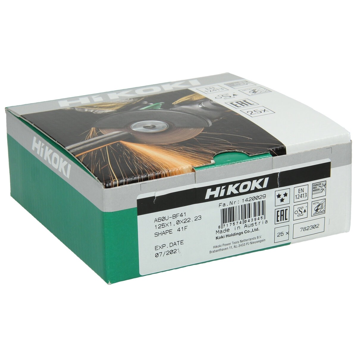 Disco de corte 125x1,0x22,23 mm plano brillante, Inox