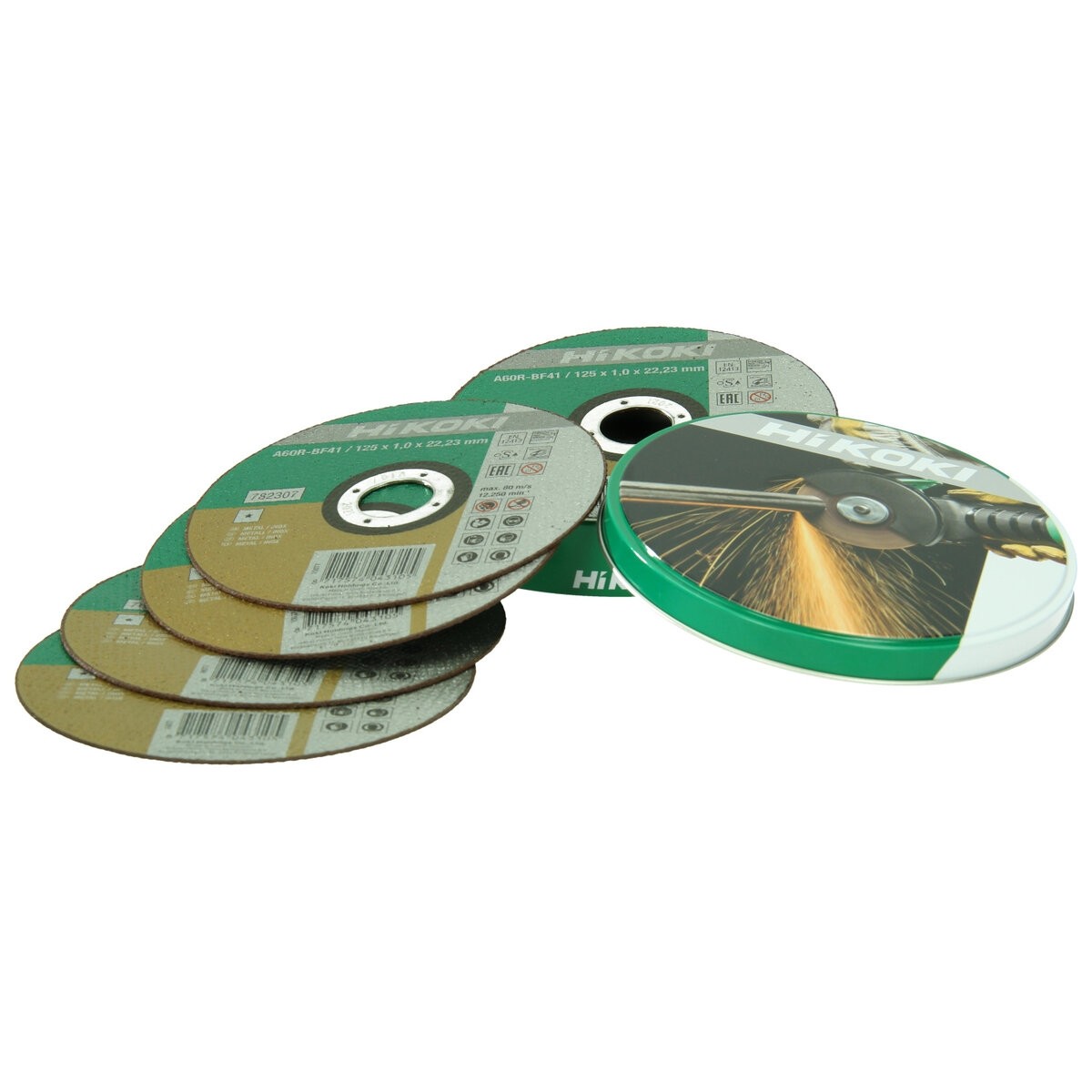 10 discos de corte 125x1,0x22,23 mm plano HSP, Inox, estaño