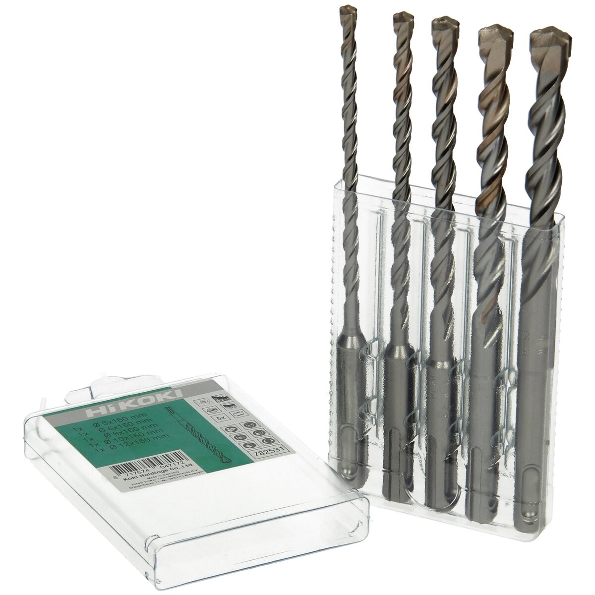 Juego de brocas para martillo SDS-Plus (5 piezas) 5/6/8/10/12 x 160 mm