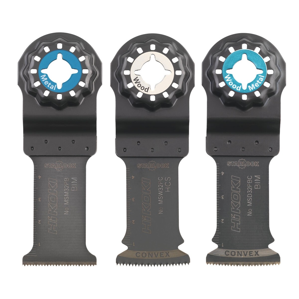 Juego de cuchillas multiherramienta 3 piezas; STARLOCK MSD32PBC/MSW32PC/MSM32PB