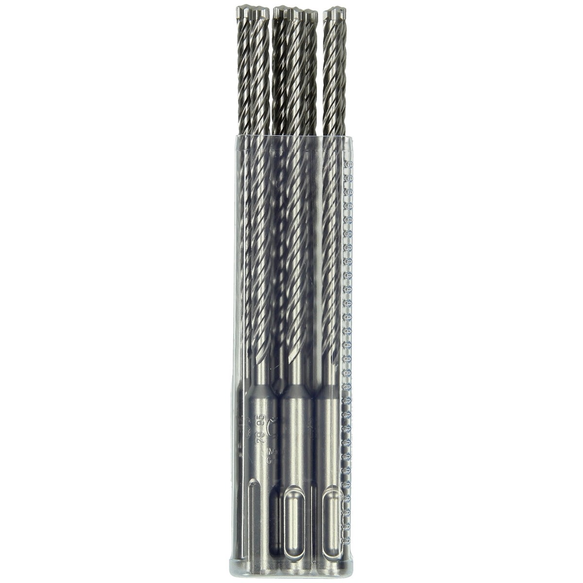 10 brocas para martillo SDS-Plus con cabeza carburo (FCH) 4 cortadores 5,5 x 100/165 mm