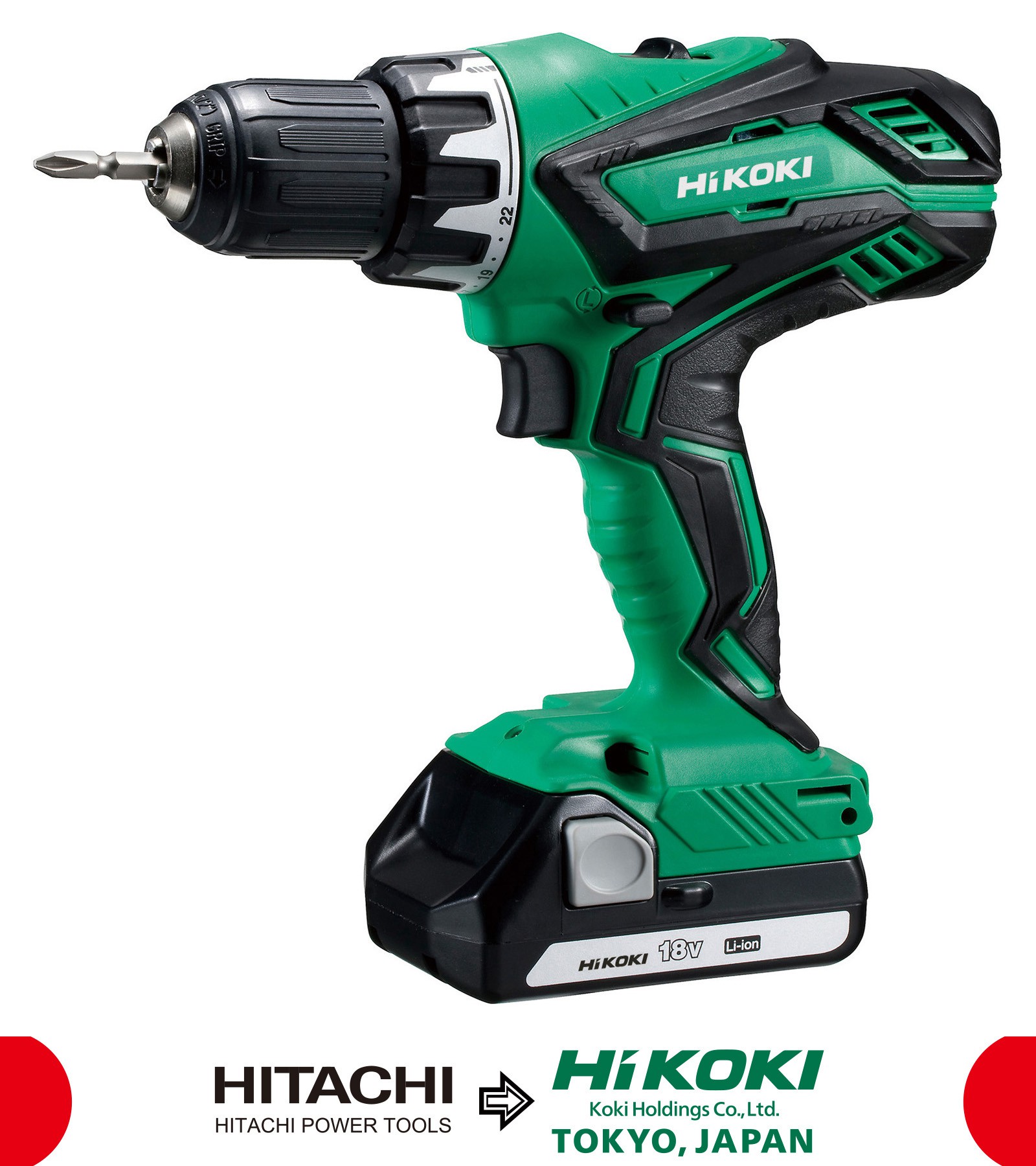 DS18DJL Taladro a batería de litio 18V