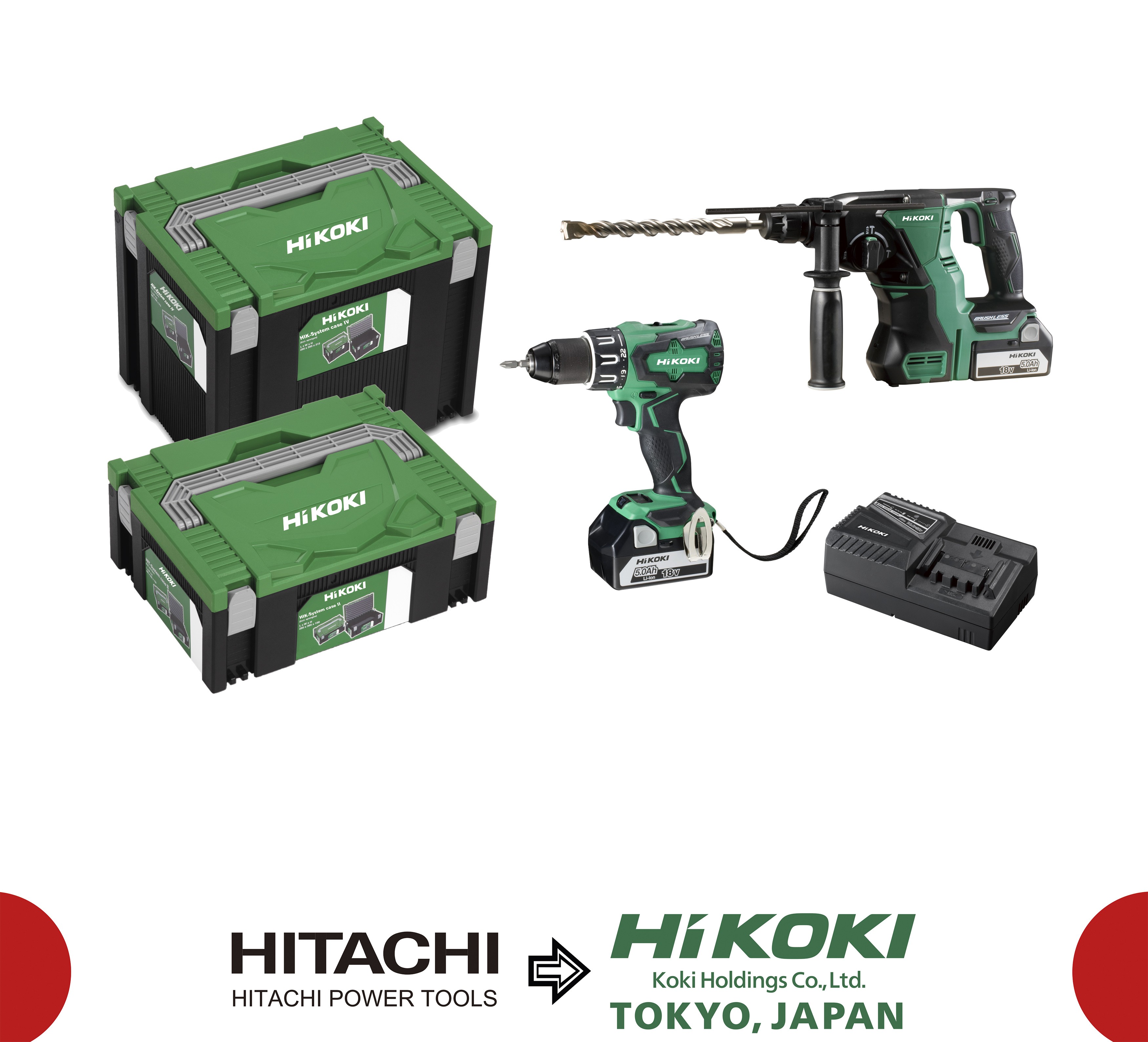 KC18DRBL Kit Combo Brushless 18V - 5.0Ah (DH18DBLW4 + DV18DBSLW3)