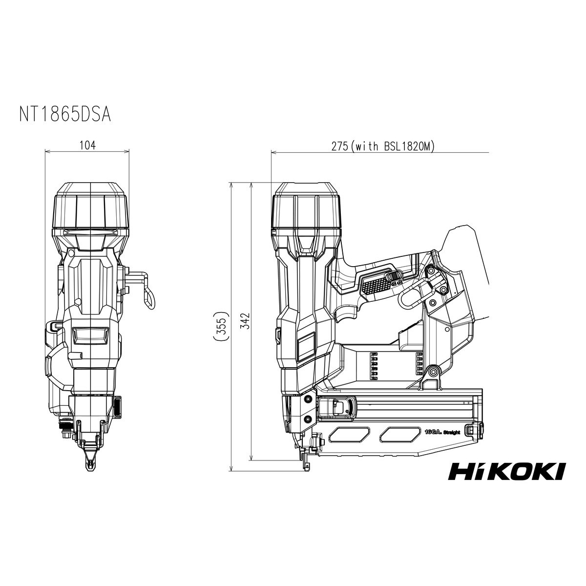 Clavadora de acabado de batería NT1865DSAW9Z