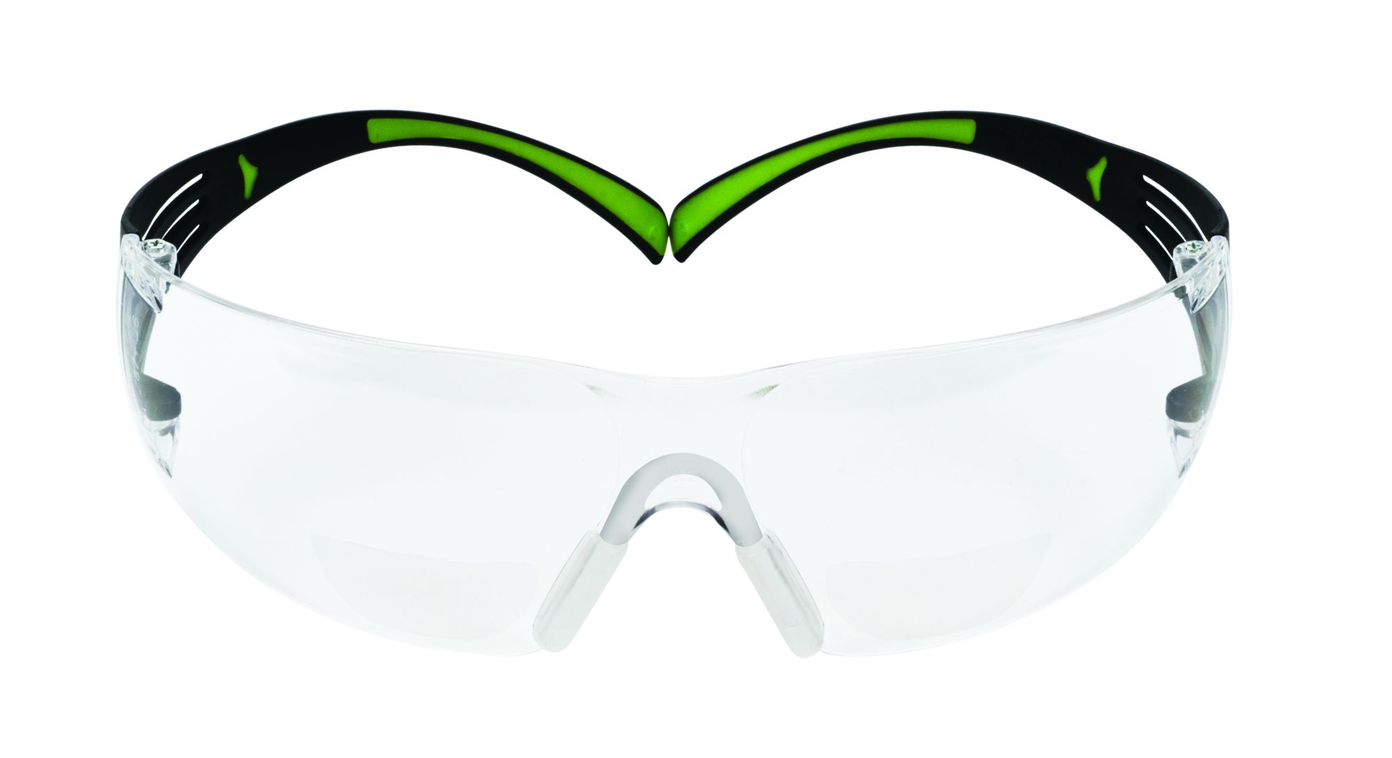 3M™ SecureFit™ 400 Gafas de seguridad graduadas, montura negro/verde, antirrayaduras/antiempañante, lente incolora 1,5 graduación, SF415AS/AF-EU, 20/caja