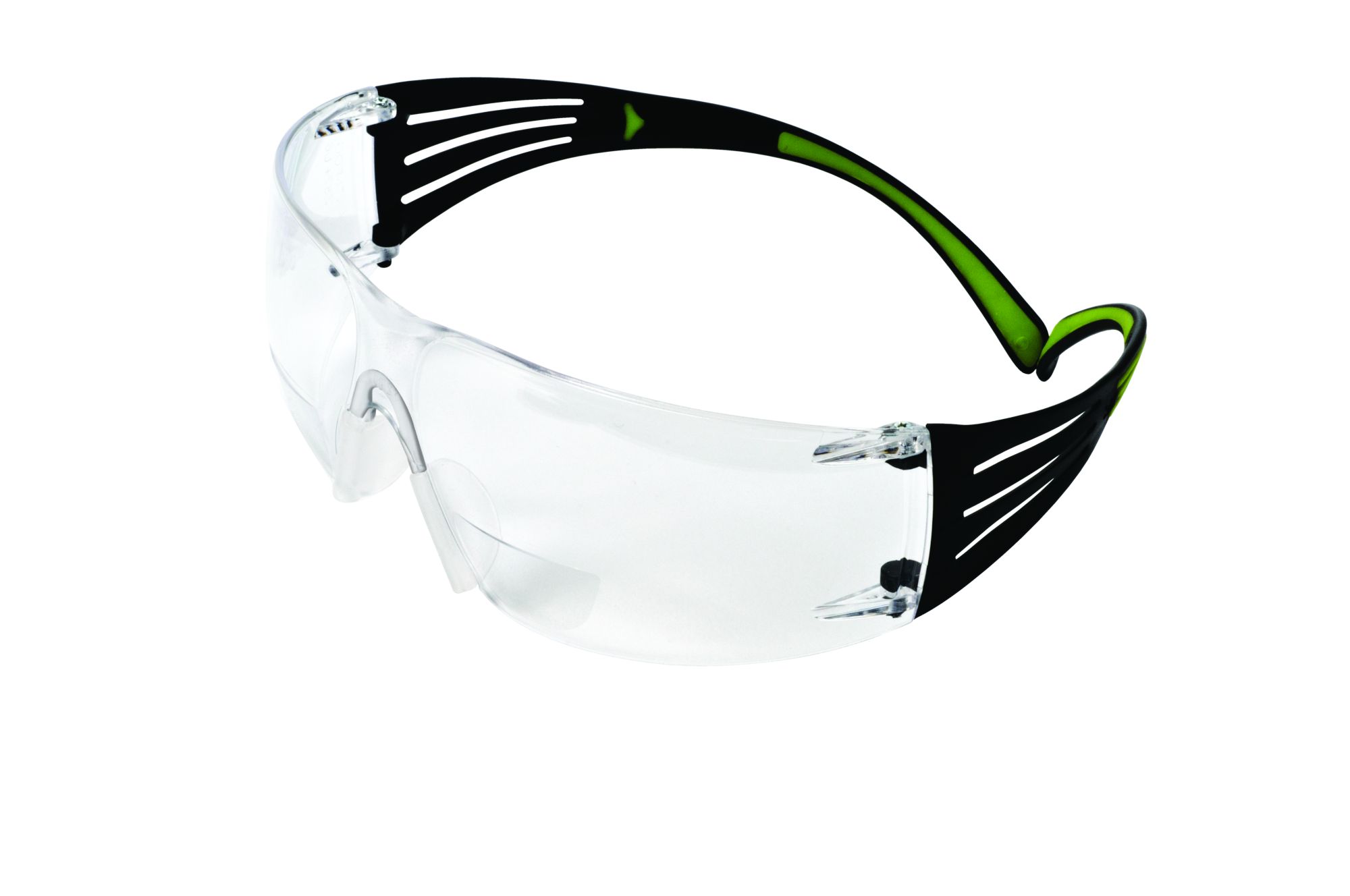 3M™ SecureFit™ 400 Gafas de seguridad graduadas, montura negro/verde, antirrayaduras/antiempañante, lente incolora 1,5 graduación, SF415AS/AF-EU, 20/caja