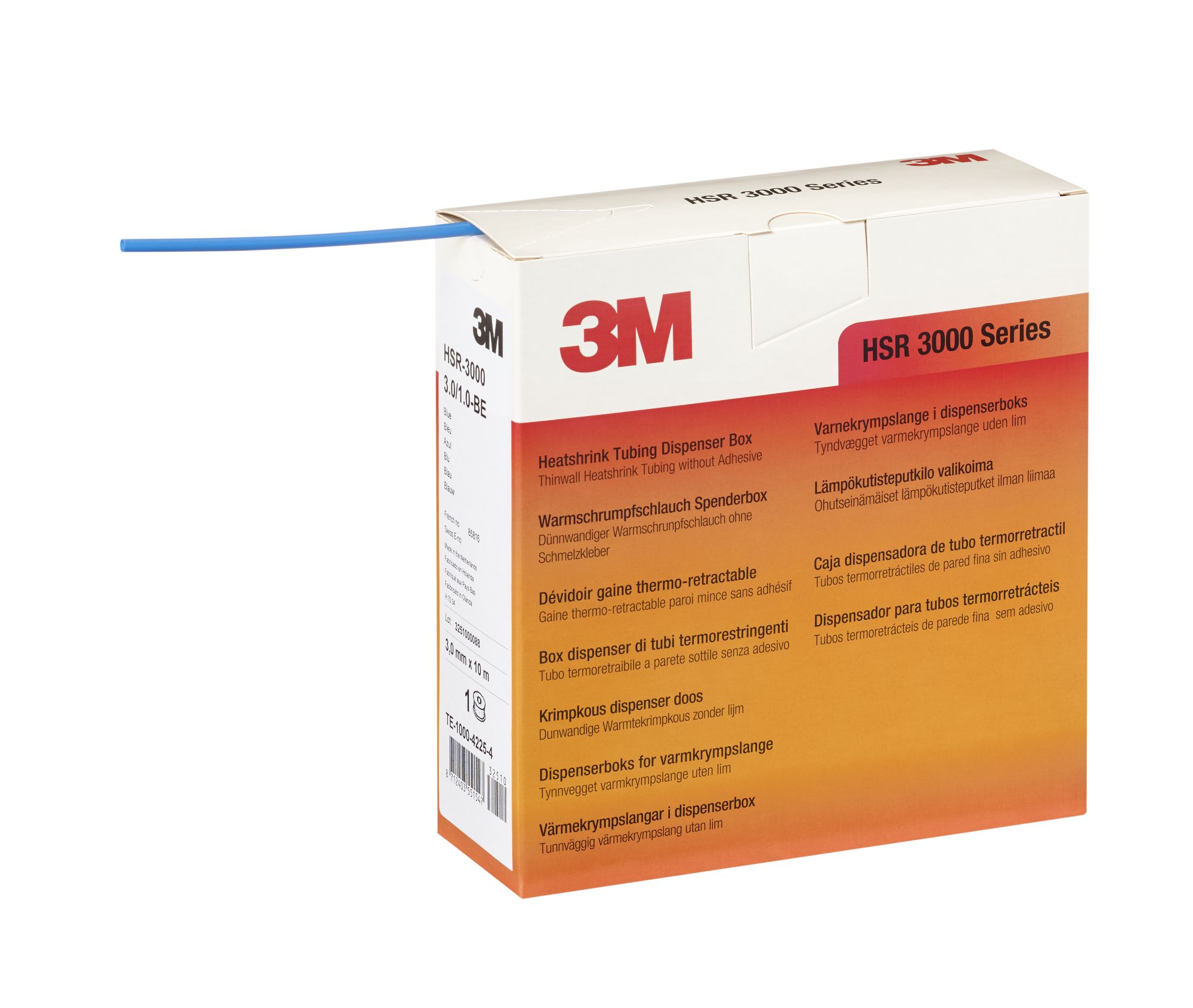 3M™ Tubo HSR3000 Termorretráctil de pared fina, Color Azul (1,5/0,5mm 12m)