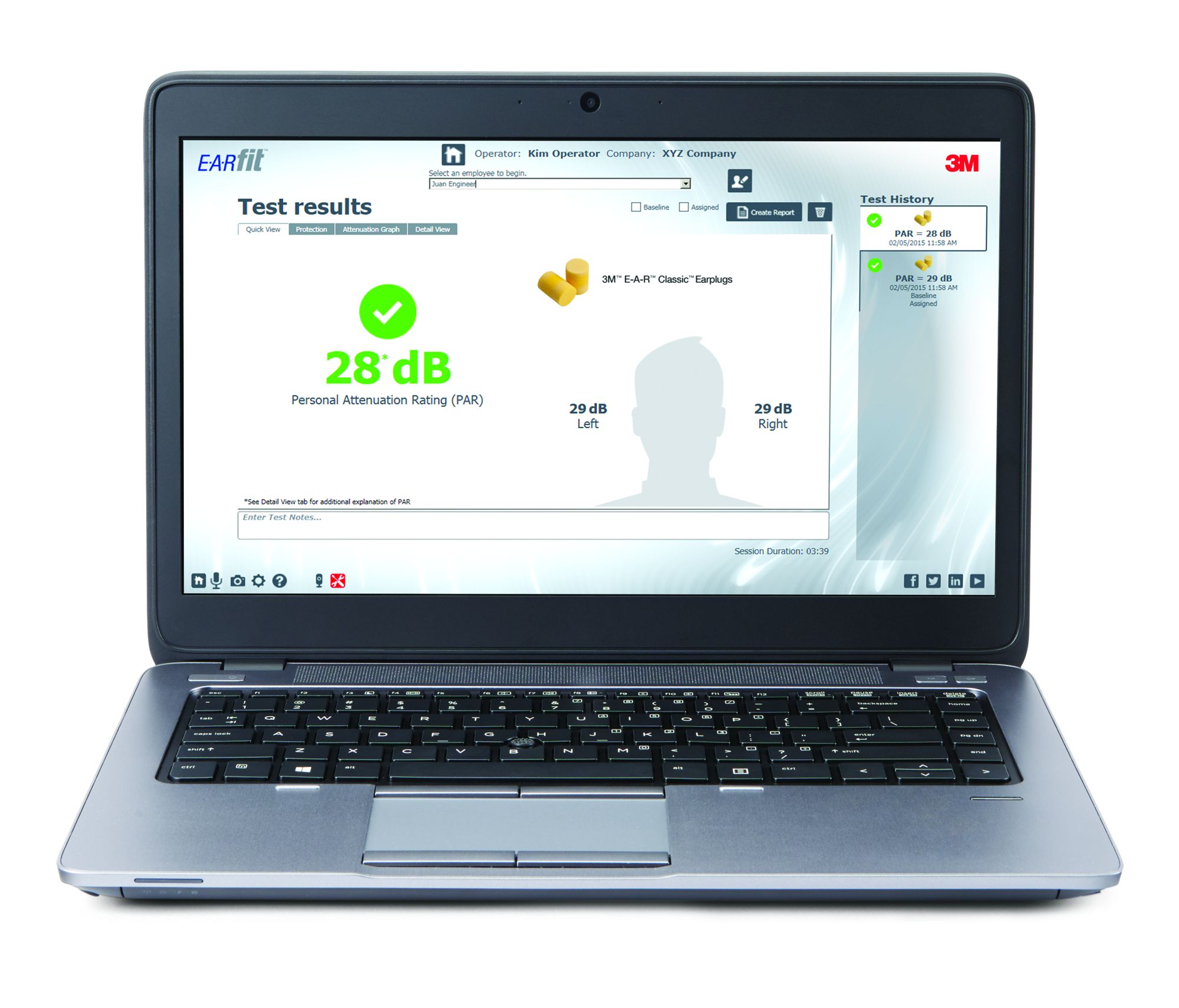 3M™ E-A-Rfit™ Sistema de validación para los dos oídos, 393-1100