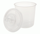 3M™ PPS™ Kits de tapas y vasos desechables, estándar, 650 ml, 200 µ, 16000