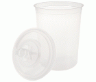 3M™ PPS™ Kits de tapas y vasos desechables, grande, 850 ml, 200 µ, 16024