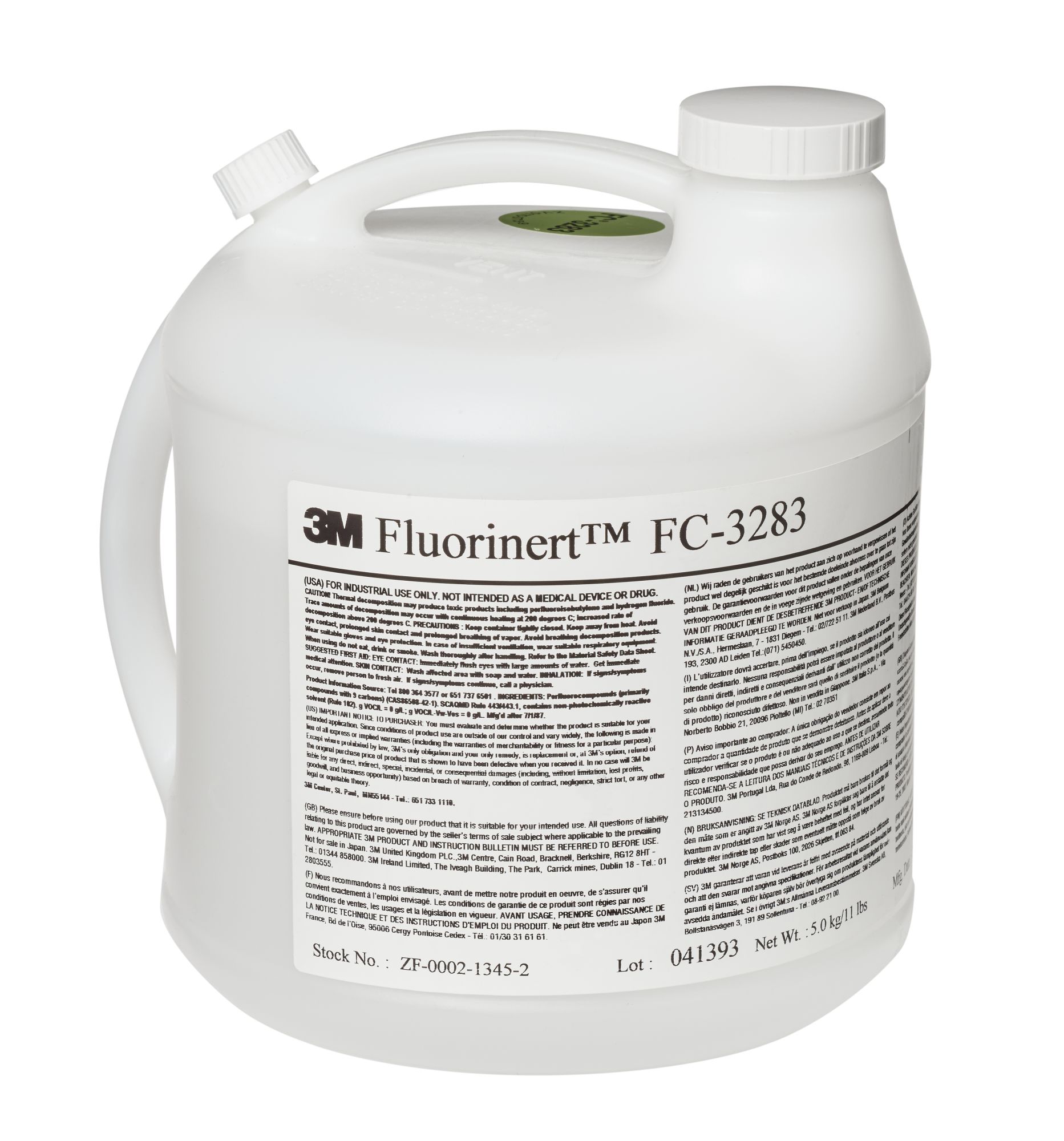 Fluido electrónico 3M™ Fluorinert™ FC-3284, envase de plástico de 55 gal (US)