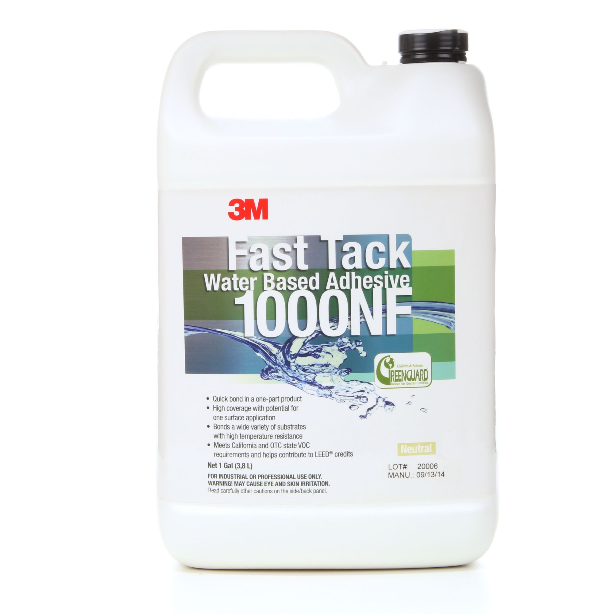 3M™ Fast Tack adhesivo de base agua 1000NF, blanco, 3.78 l