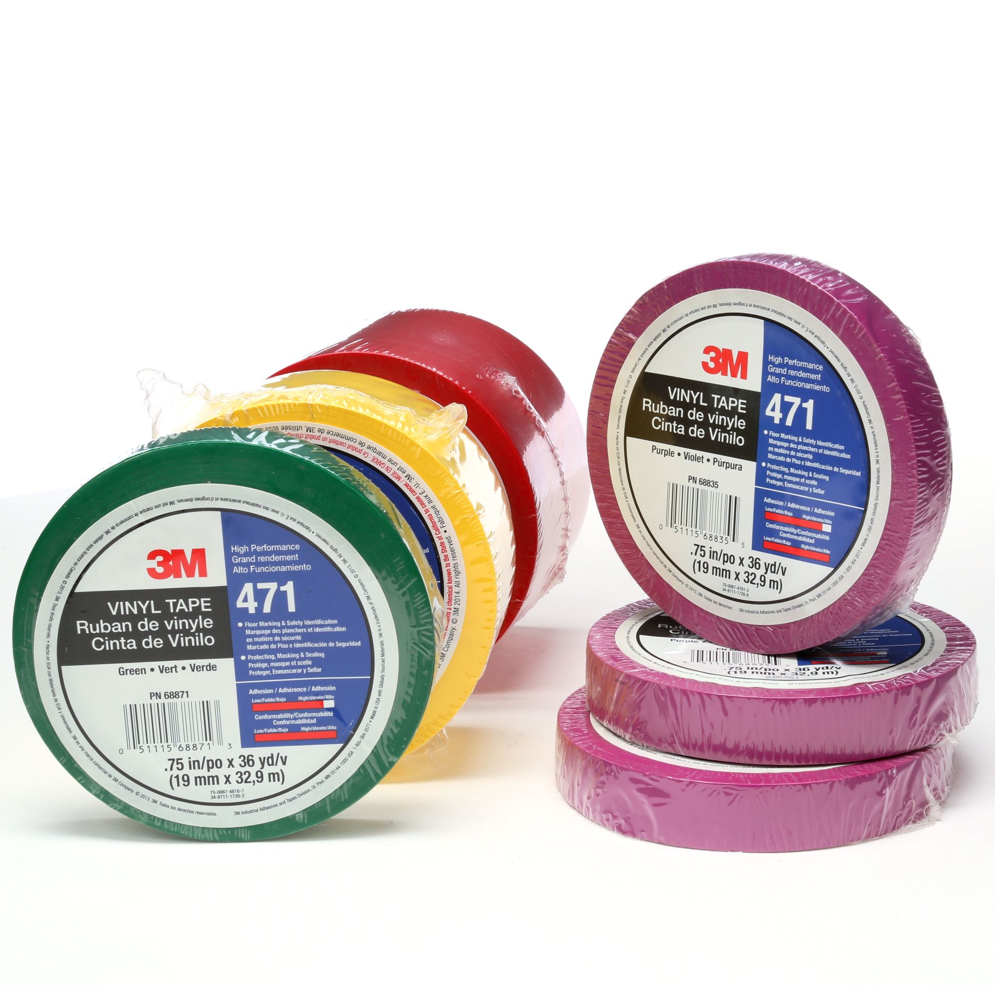 3M™ Cinta de Vinilo 471 Incolora, 50 mm x 33 m, 0.14 mm