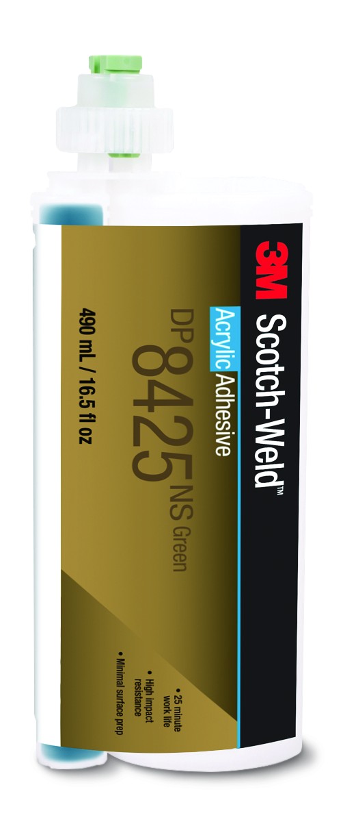 3M™ Scotch-Weld™ Adhesivo acrílico DP8425NS, Verde, 490 ml