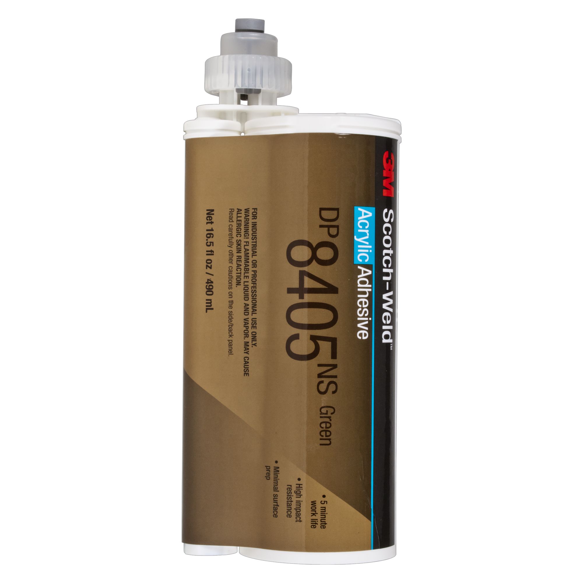 3M™ Scotch-Weld™ Adhesivo acrílico DP8405NS, Verde, 490 ml