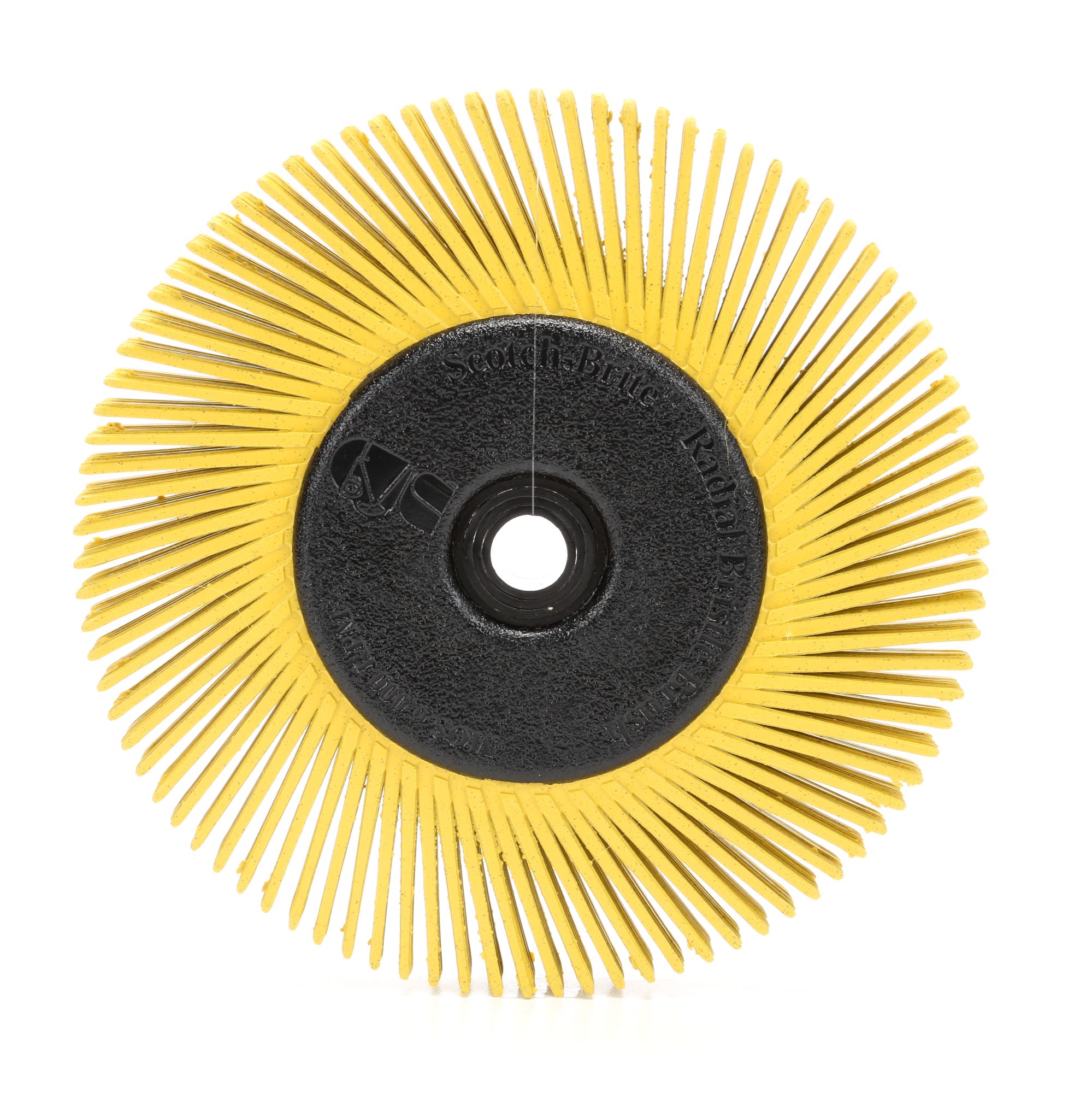 3M™ Scotch-Brite™ Cepillo Radial Bristle BB-ZB, 152 mm x 13 mm x 25 mm, P80, Amarillo, Tipo A, Con Adaptador